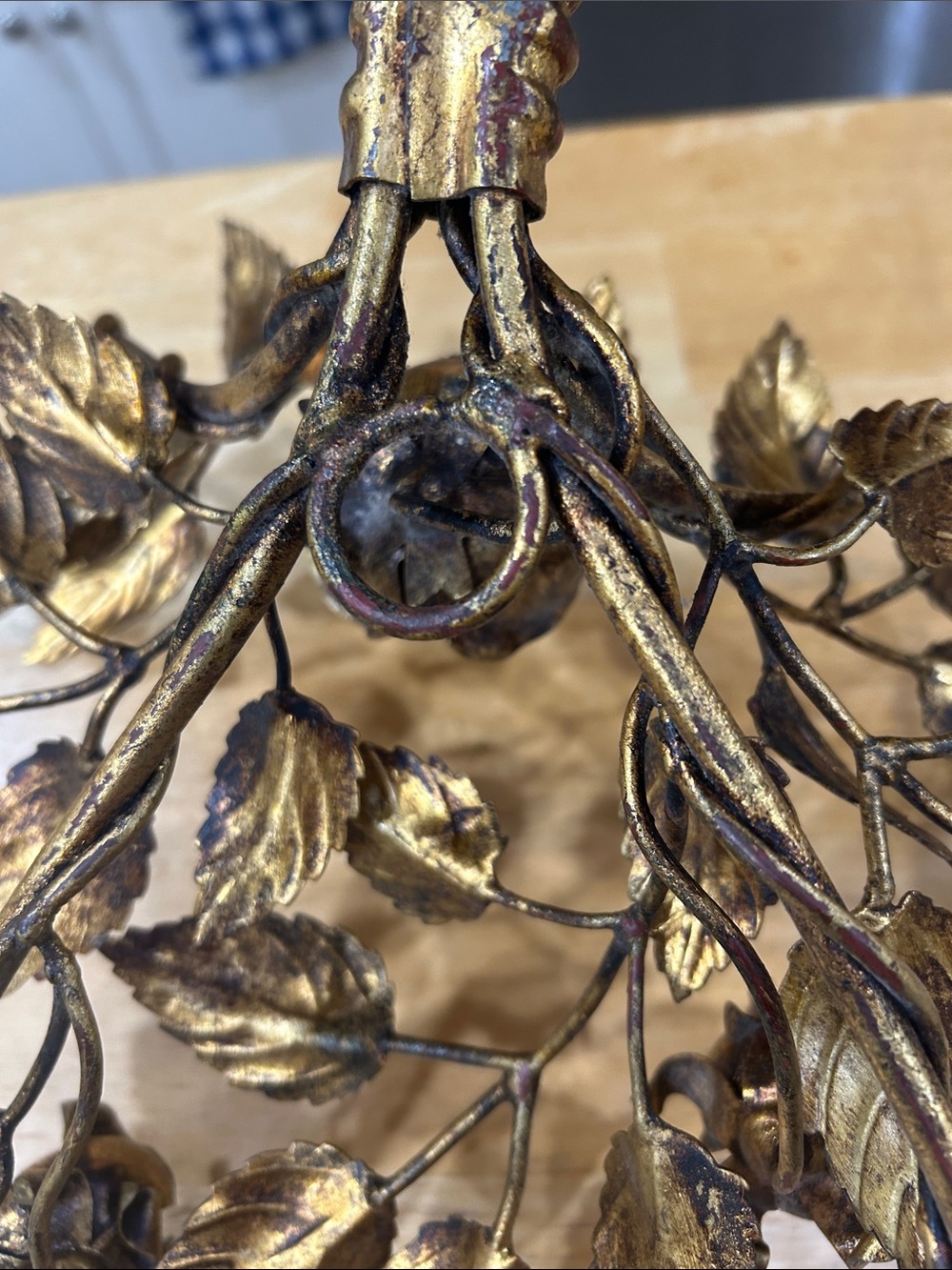 FABULOUS PAIR RARE VINTAGE ITALIAN GILT ROSE DOUBLE WALL SCONCES - Picture 16 of 16
